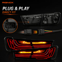 2019-2025 BMW 3 Series G20/G28/G80 M3 Sequential LED Tail Lights — smoke red plug play install - T-3G20-SR