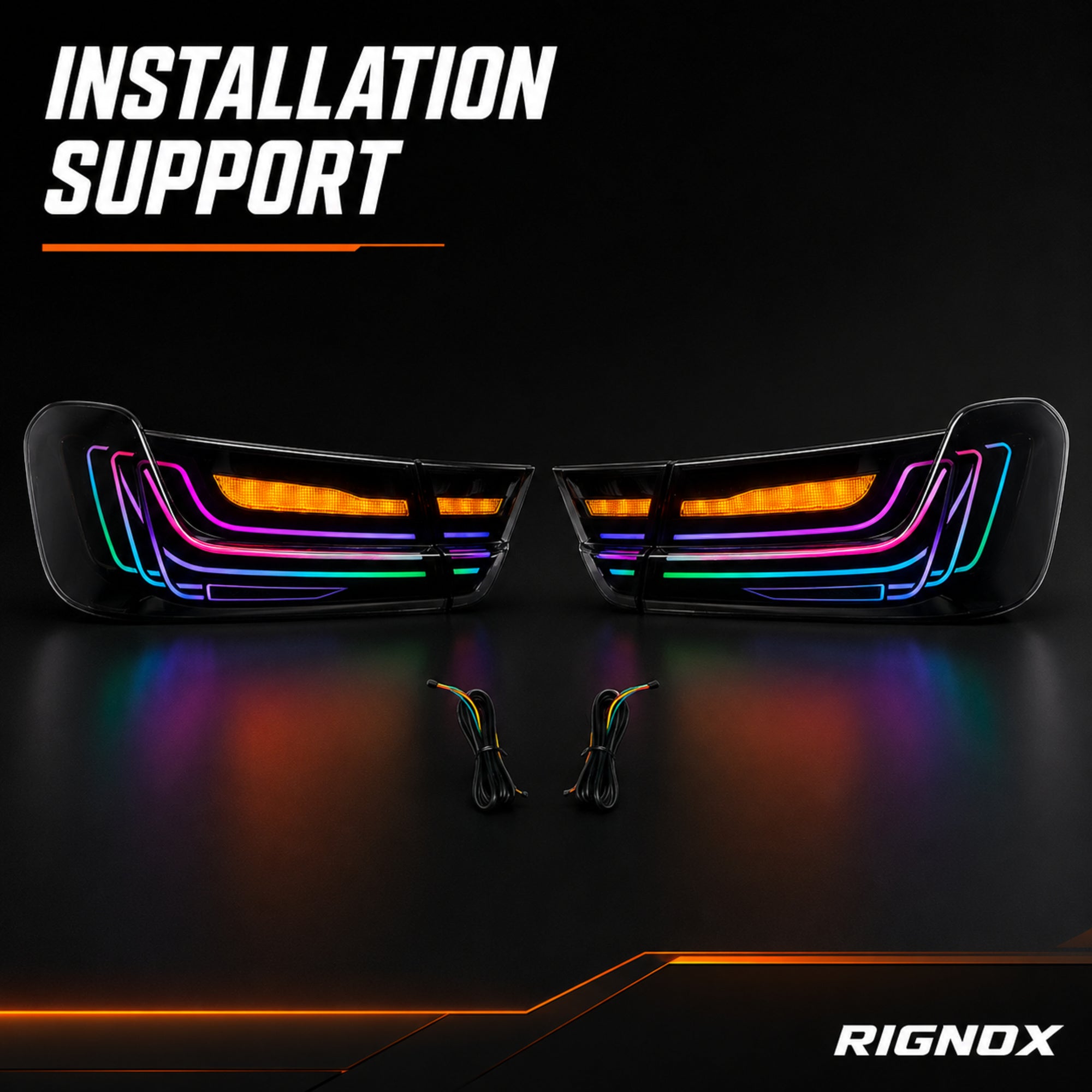 2019-2025 BMW 3 Series G20/G28/G80 M3 Sequential LED Tail Lights — smoke red RGB installation14 - T-3G20-SRGB