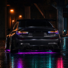 2019-2025 BMW 3 Series G20/G28/G80 M3 Sequential LED Tail Lights — smoke red RGB night rear signature15 - T-3G20-SRGB