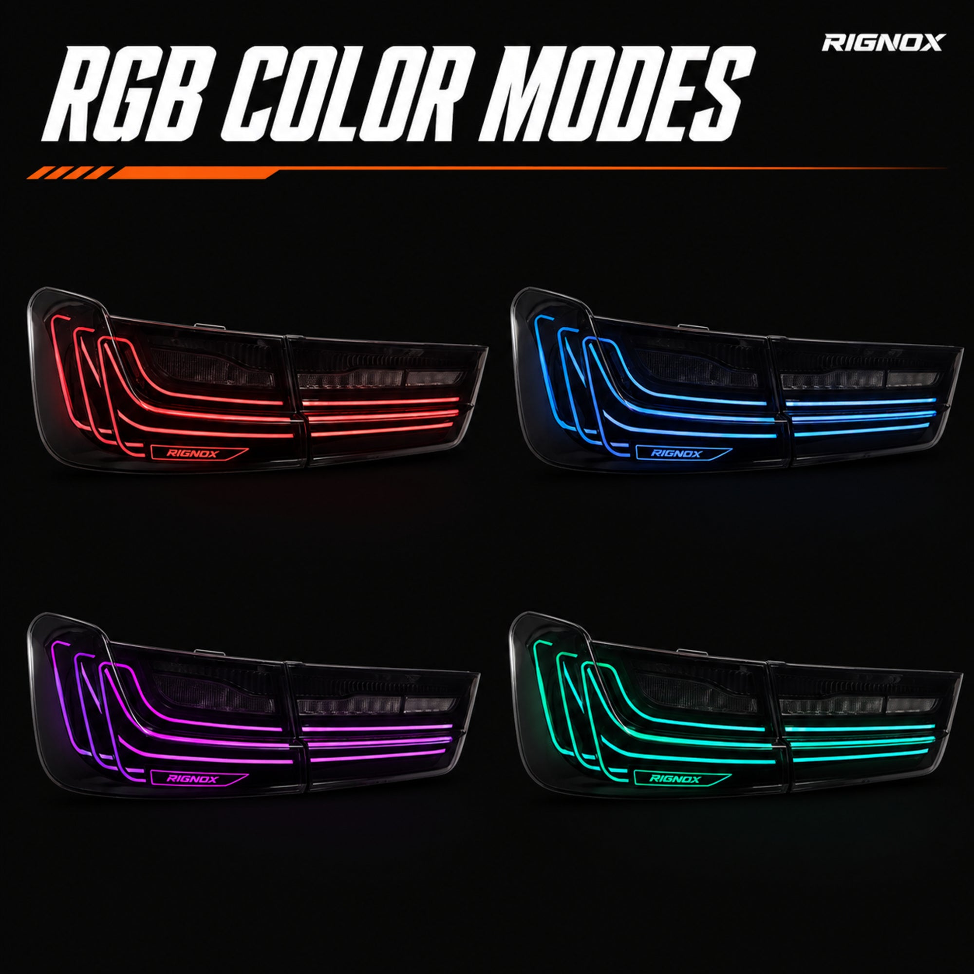 2019-2025 BMW 3 Series G20/G28/G80 M3 Sequential LED Tail Lights — smoke red RGB rgbcolors09 - T-3G20-SRGB