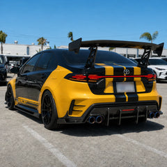 2020-2026 Toyota Corolla Sedan Sequential LED Tail Lights Assembly Full-Width Bar — parking lot view — T-COR20-RGB