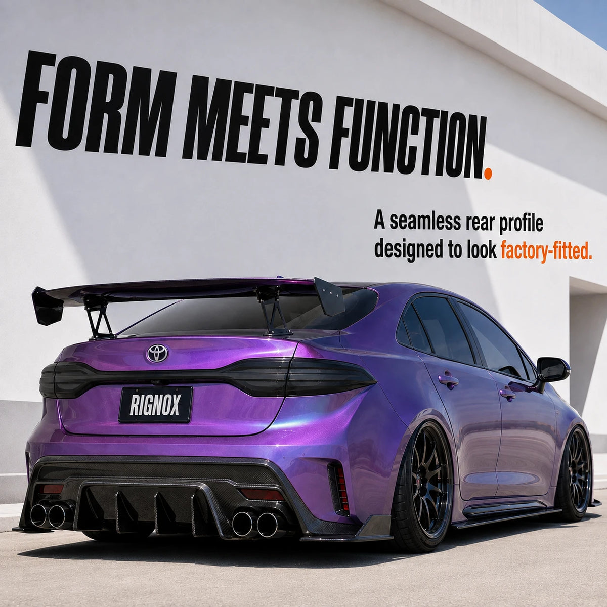 2020-2026 Toyota Corolla Sedan Sequential LED Tail Lights Assembly Full-Width Bar — form meets function — T-COR20-RGB