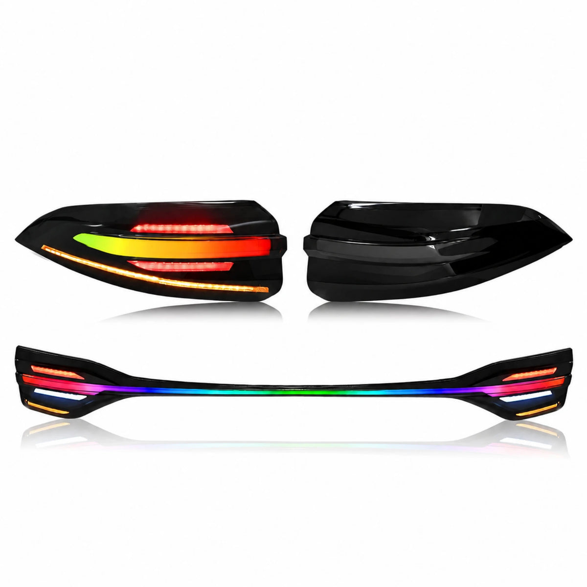 2020-2026 Toyota Corolla Sedan Sequential LED Tail Lights Assembly Full-Width Bar — main product view — T-COR20-RGB