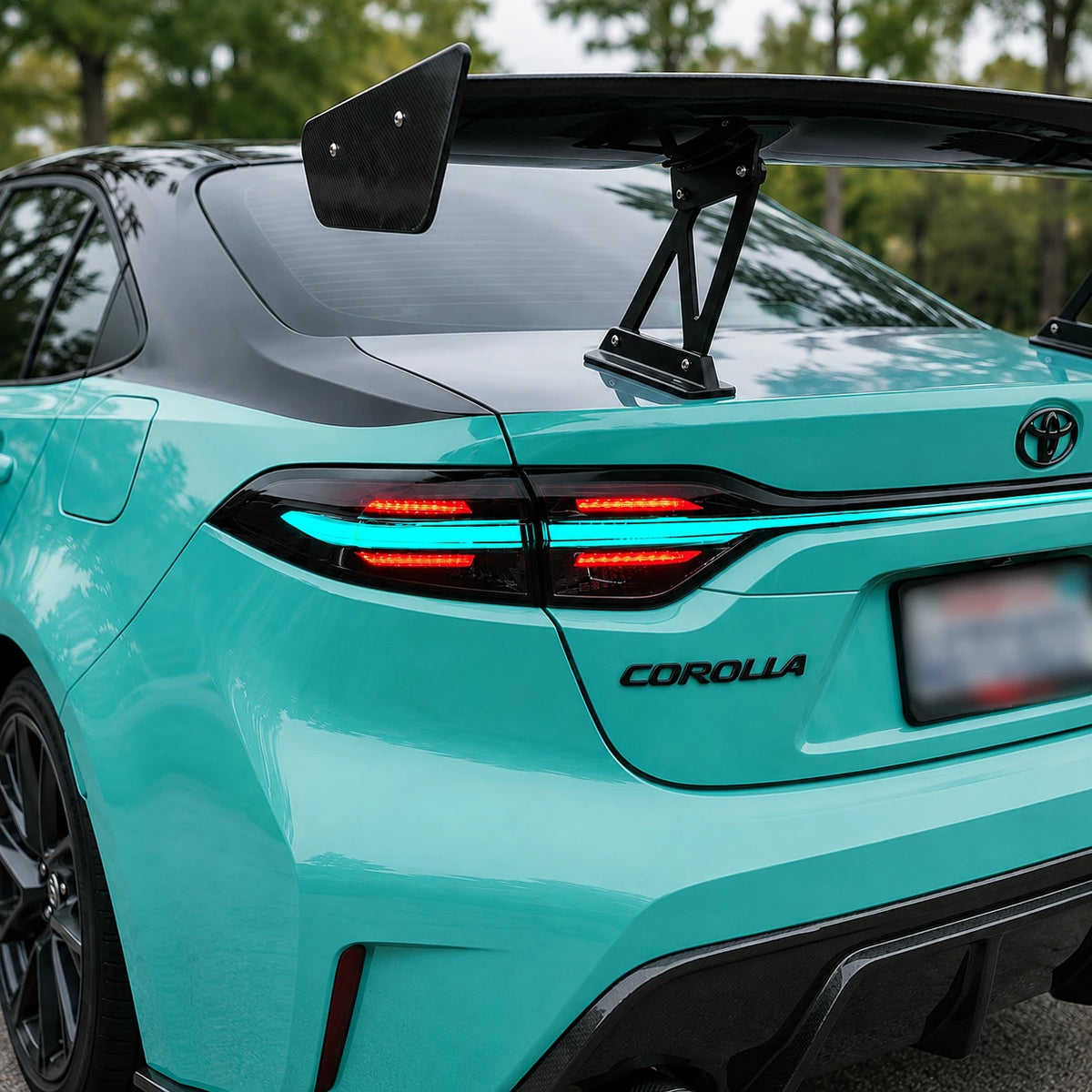 2020-2026 Toyota Corolla Sedan Sequential LED Tail Lights Assembly Full-Width Bar — parking left details — T-COR20-RGB