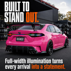 2020-2026 Toyota Corolla Sedan Sequential LED Tail Lights Assembly Full-Width Bar — tuner shop full car — T-COR20-RGB