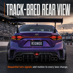 2020-2026 Toyota Corolla Sedan Sequential LED Tail Lights Assembly Full-Width Bar — racetrack — T-COR20-SRT