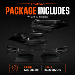 2020-2026 Toyota Corolla Sedan Sequential LED Tail Lights Assembly Full-Width Bar — package includes — T-COR20-SWT