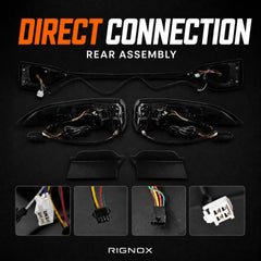 2020-2026 Toyota Corolla Sedan Sequential LED Tail Lights Assembly Full-Width Bar — plug and play — T-COR20-SWT