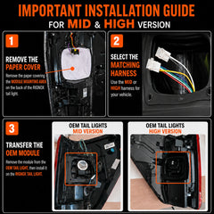 2021-2023 Ford F-150 LED Tail Lights — Installation Guide — T-F150-21-XL T-F150-21-MID T-F150-21-HI