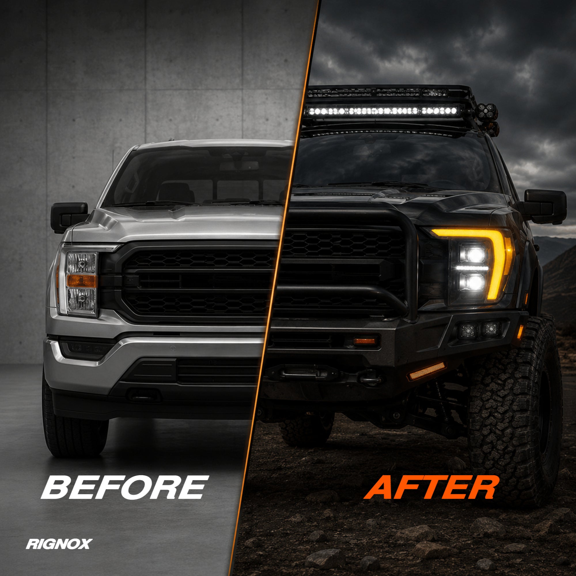 2021-2023 Ford F-150 LED Projector Headlights | Halogen or OEM LED/Raptor/Tremor