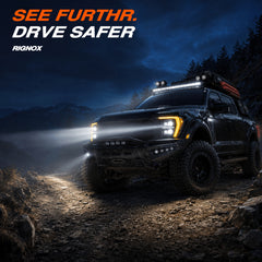 2021-2023 Ford F-150 LED Dual Projector Headlights with White and Amber DRL — clear white ledprojector see further drive H-F150-21-HAL H-F150-21-LED
