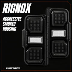 2021-2024 Ford Bronco Sequential LED Tail Lights — smoked white function smoked lens upgrade