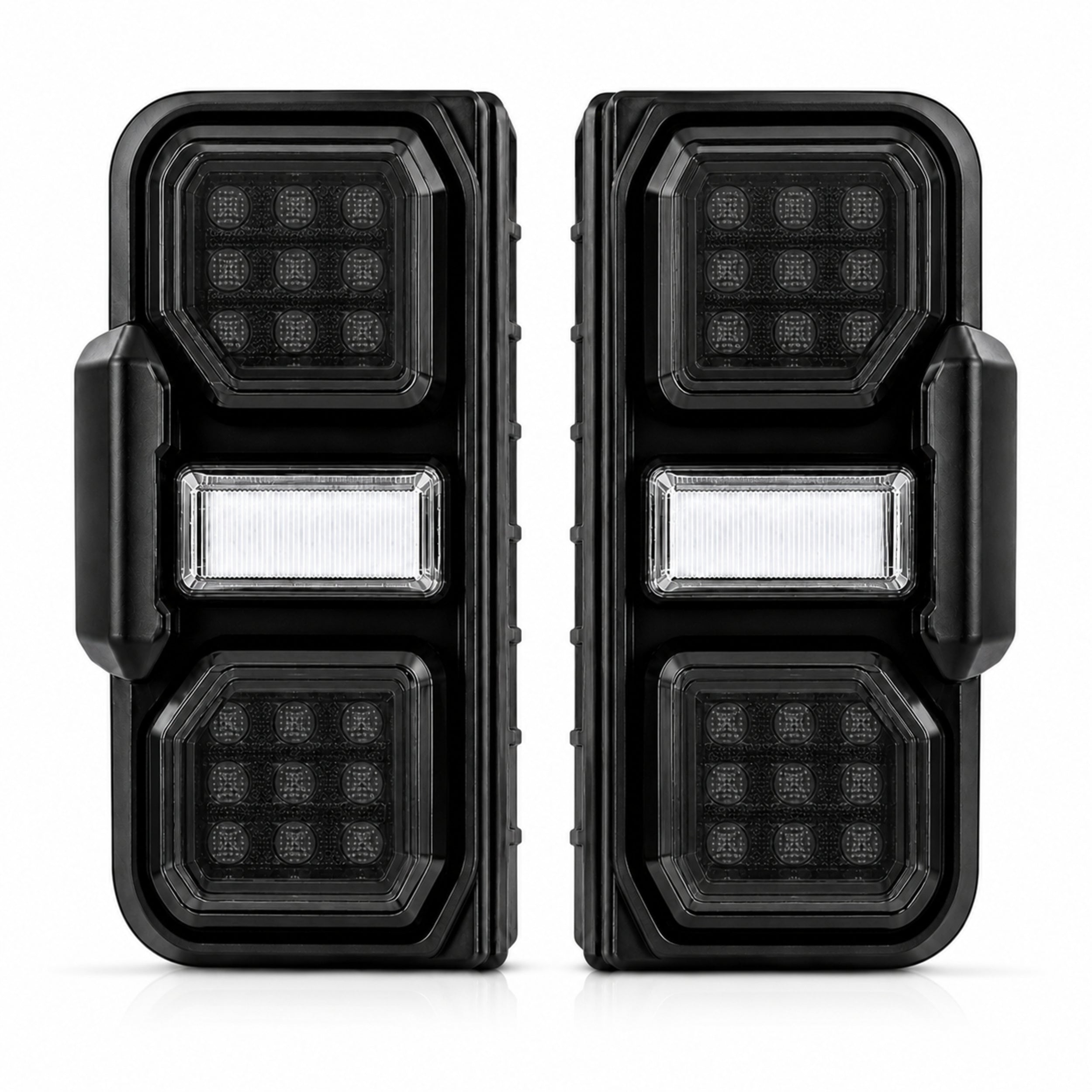 2021-2024 Ford Bronco Sequential LED Tail Lights — smoked white main white background