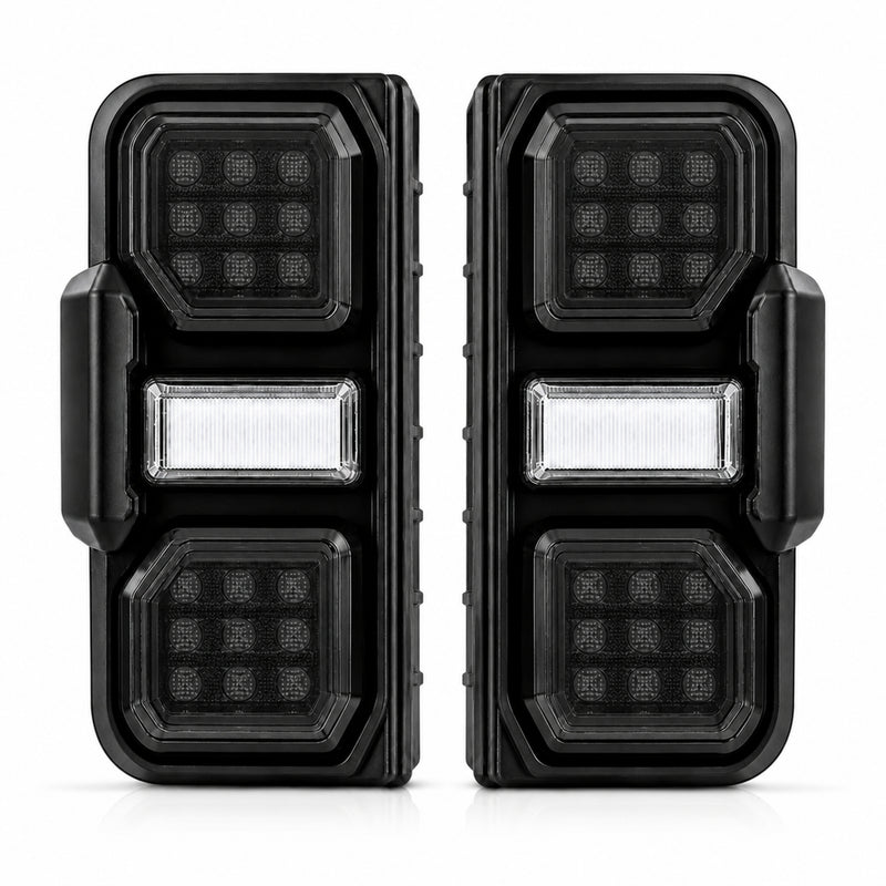 2021-2024 Ford Bronco Sequential LED Tail Lights — smoked white main white background