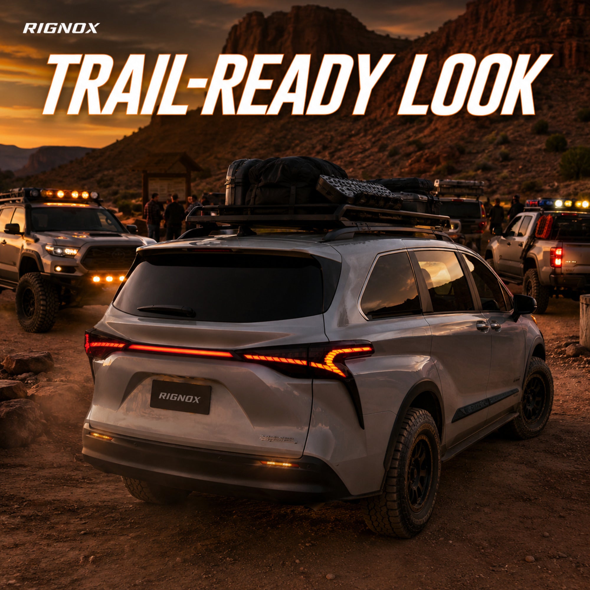 2021-2024 Toyota Sienna Sequential LED Tail Lights — smoked sequential truck ready meet