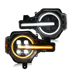2021-2026 Ford Bronco LED Quad Projector Headlights Assembly — main product view — H-BR21-4P