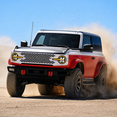 2021-2026 Ford Bronco LED Quad Projector Headlights Assembly — driving in the desert — H-BR21-4P