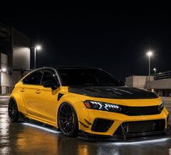 2022-2026 Honda Civic 11th Gen LED Projector Headlights — LED projector yellow side low wing - H-CIV11-A