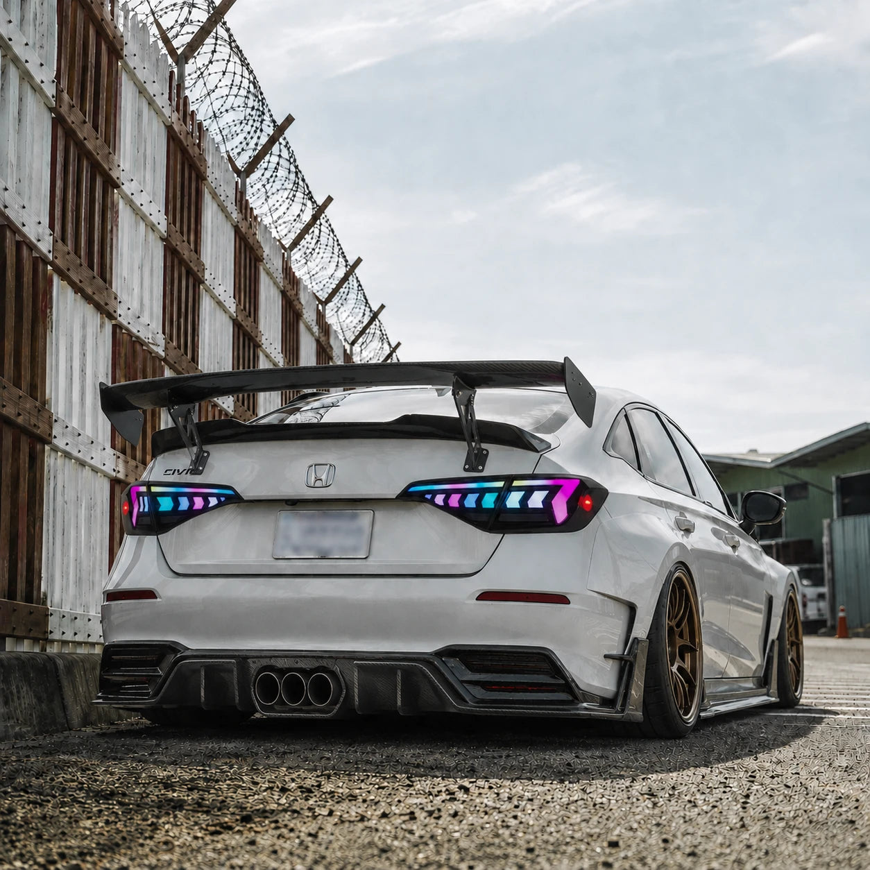 2022-2026 Honda Civic 11th Gen Sedan Sequential LED Tail Lights — eyes-catching in daylight — T-CIV11-AR-SRGB