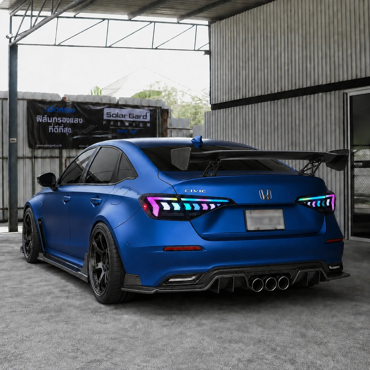 2022-2026 Honda Civic 11th Gen Sedan Sequential LED Tail Lights — racing-style upgrade — T-CIV11-AR-SRGB