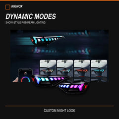 2022-2026 Honda Civic 11th Gen Sedan Sequential LED Tail Lights — smoked RGB dynamic modes15 - T-CIV11-AR-SRGB