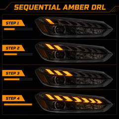 2022-2026 Honda Civic 11th Gen LED Projector Headlights — amber detail02 - H-CIV11-A