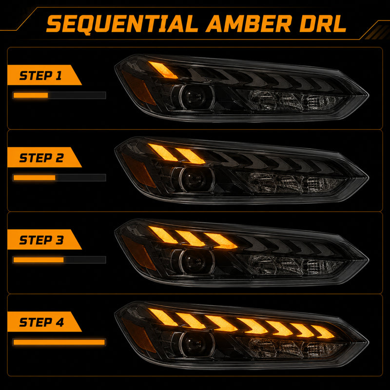 2022-2026 Honda Civic 11th Gen LED Projector Headlights — amber detail02 - H-CIV11-A