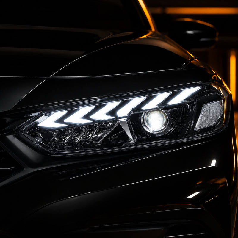 2022-2026 Honda Civic 11th Gen LED Projector Headlights — clear scene06 - H-CIV11-CW