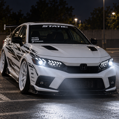 2022-2026 Honda Civic 11th Gen LED Projector Headlights — lights-on — H-CIV11-A