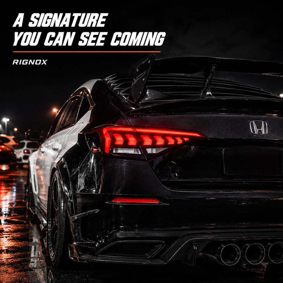 2022-2026 Honda Civic 11th Gen Sedan Sequential LED Tail Lights — lighting signature — T-CIV11-AR-SW