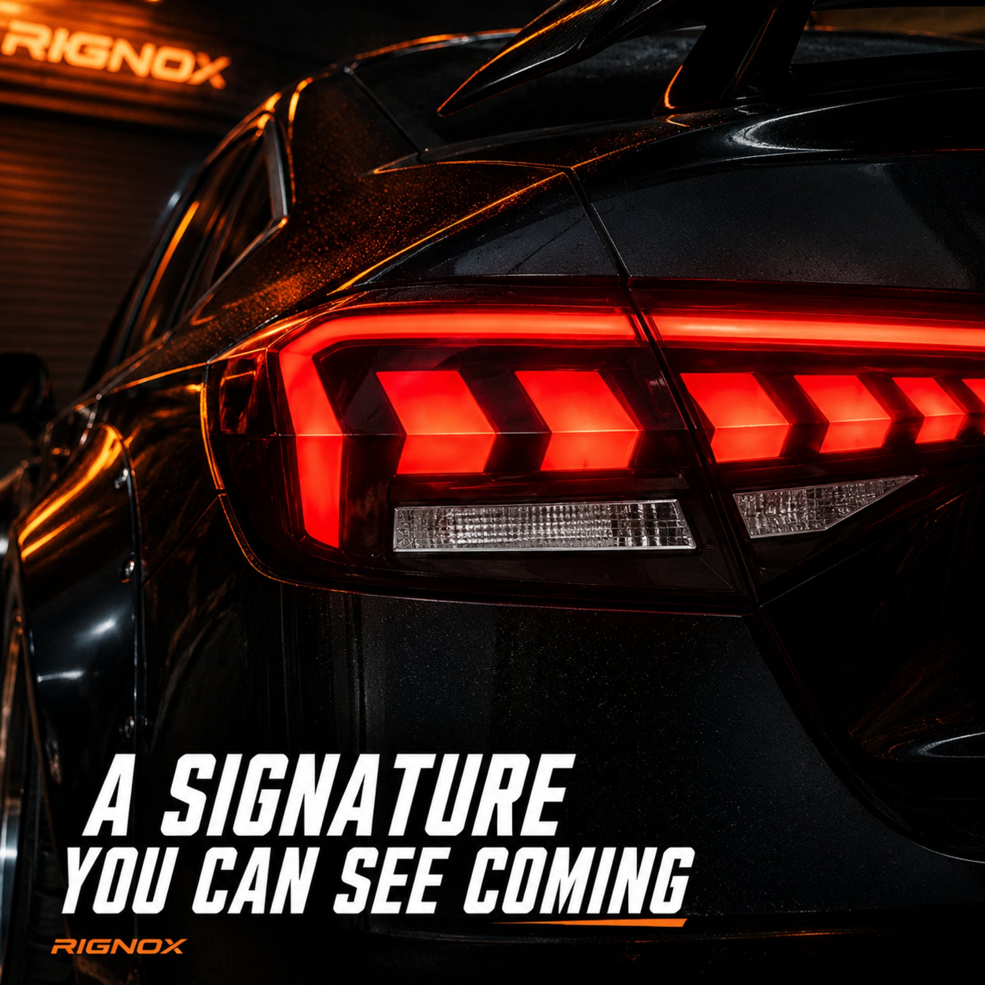2022-2026 Honda Civic 11th Gen Sedan Sequential LED Tail Lights — lighting signature — T-CIV11-AR-SR