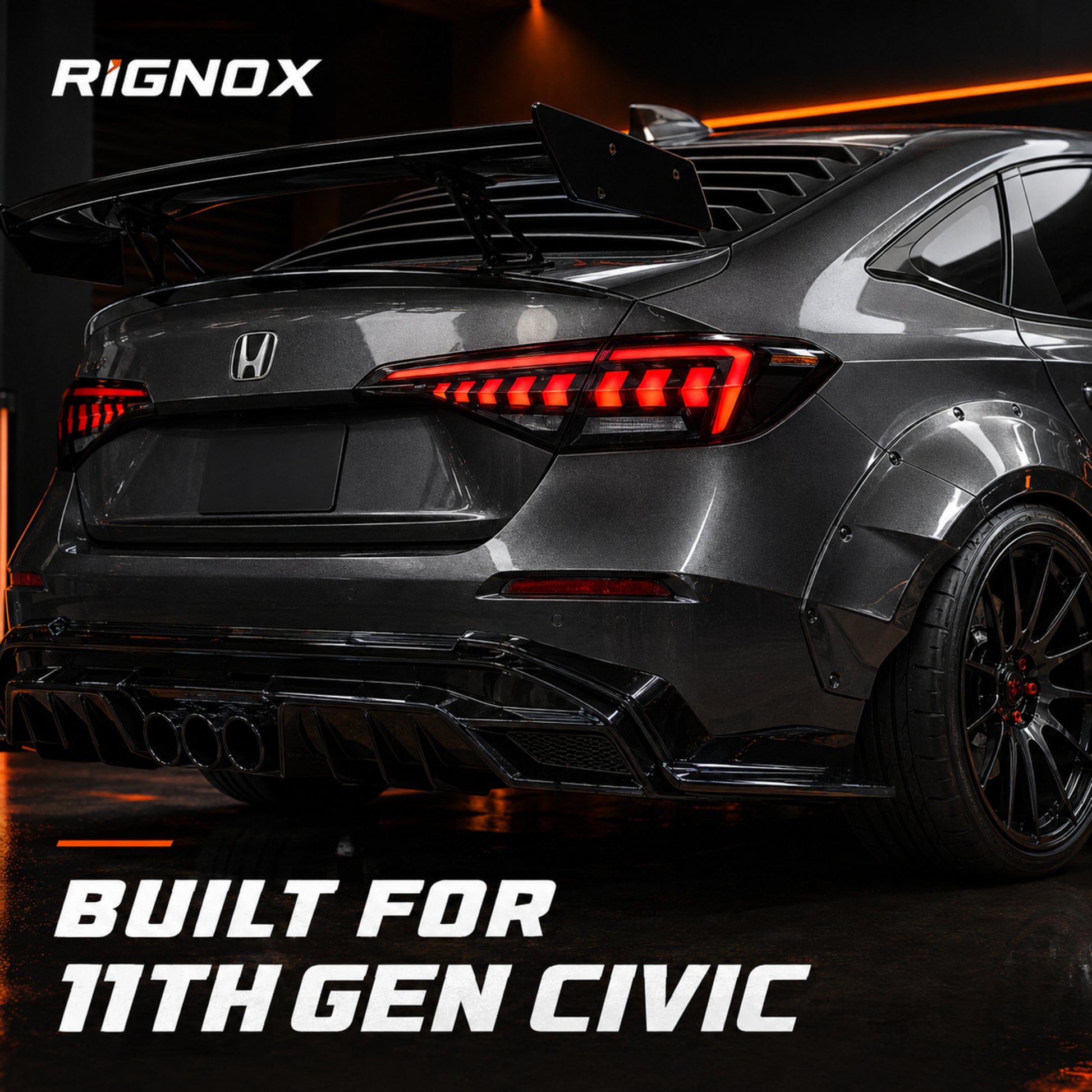 2022-2026 Honda Civic 11th Gen Sedan Sequential LED Tail Lights — built for Civic — T-CIV11-AR-SW