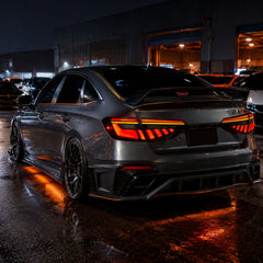 2022-2026 Honda Civic 11th Gen Sedan Sequential LED Tail Lights — smoked sequential LED car meet rear45 02 6b47b5a1 6d48 - T-CIV11-BL-SW