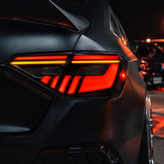 2022-2026 Honda Civic 11th Gen Sedan Sequential LED Tail Lights — smoked sequential LED close up detail 04 0e8f1df3 82fd - T-CIV11-BL-SW
