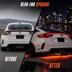 2022-2026 Honda Civic Hatchback LED Tail Lights | Smoke Red / White, Sequential-19
