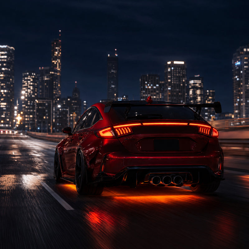 2022-2026 Honda Civic Hatchback LED Tail Lights | Smoke Red / White, Sequential-23