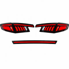 2022-2026 Honda Civic Hatchback LED Tail Lights | Smoke Red / White, Sequential-11