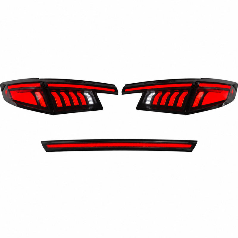 2022-2026 Honda Civic Hatchback LED Tail Lights | Smoke Red / White, Sequential-11