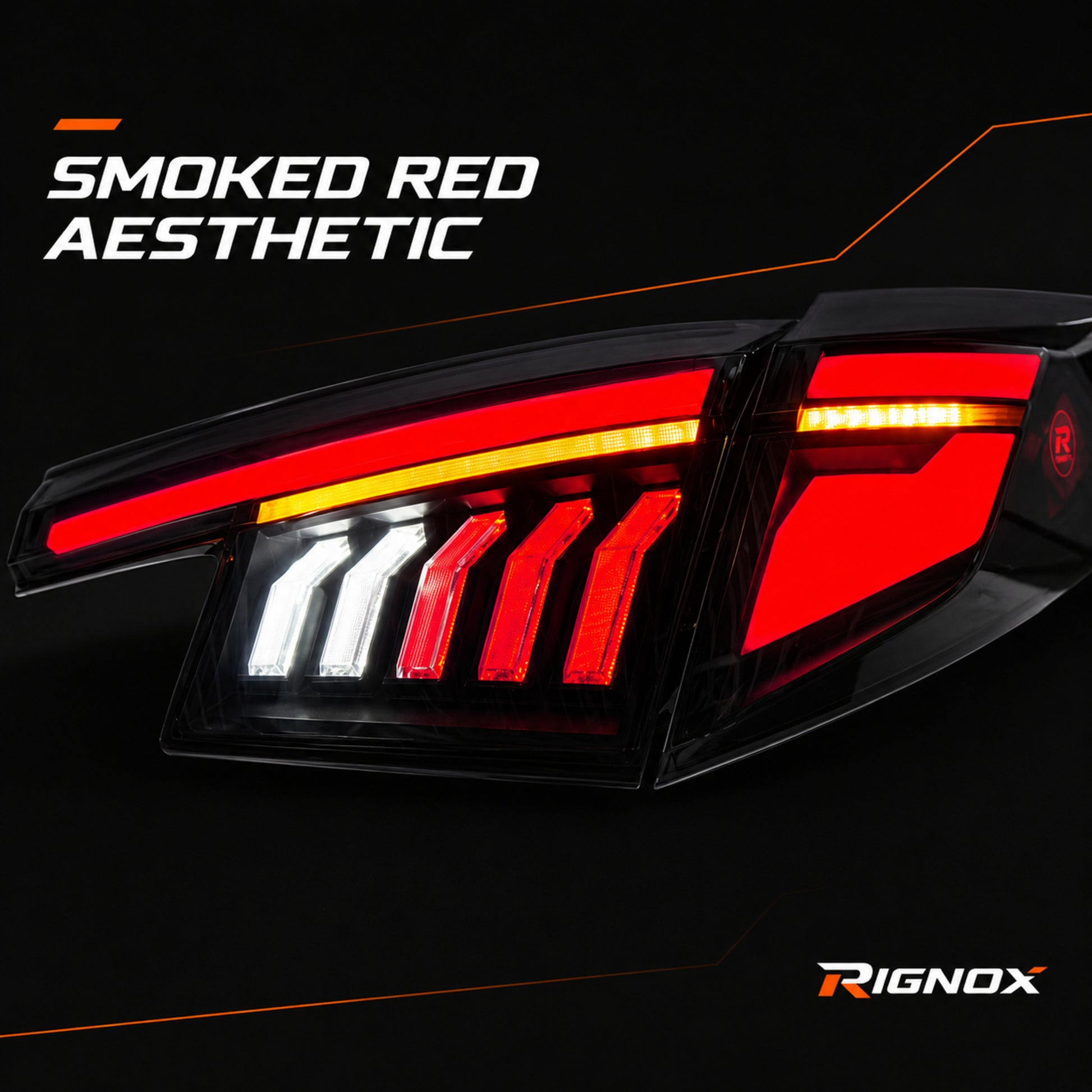 2022-2026 Honda Civic Hatchback LED Tail Lights | Smoke Red / White, Sequential-15