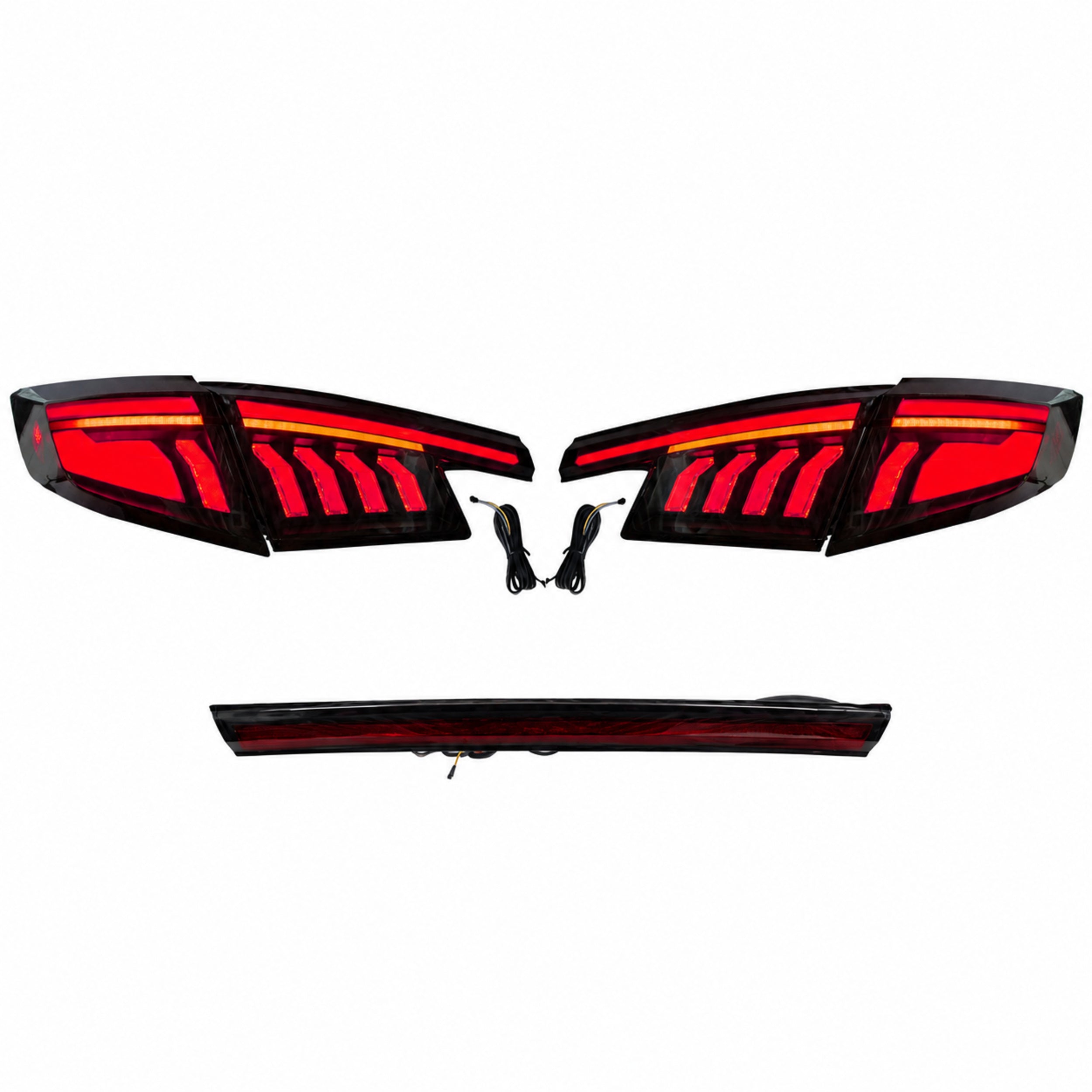 2023-2026 Honda Civic Type R FL5 Hatchback LED Tail Lights | Smoke Red / White, Sequential