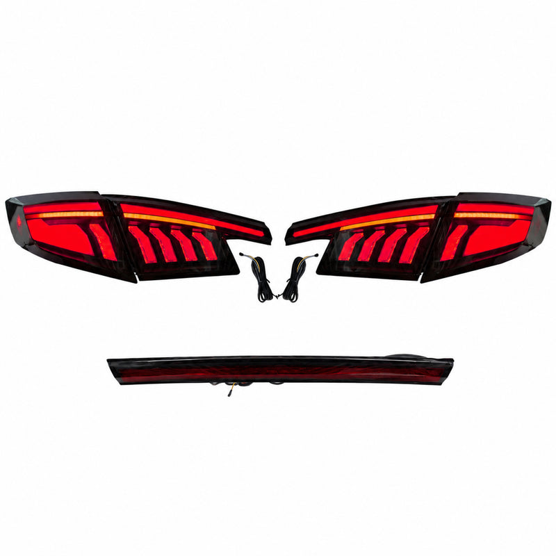 2022-2026 Honda Civic Hatchback LED Tail Lights | Smoke Red / White, Sequential-1