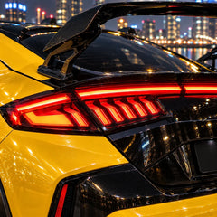 2022-2026 Honda Civic Hatchback / Type R Sequential LED Tail Lights — lights-on close-up— T-CIVR-SR