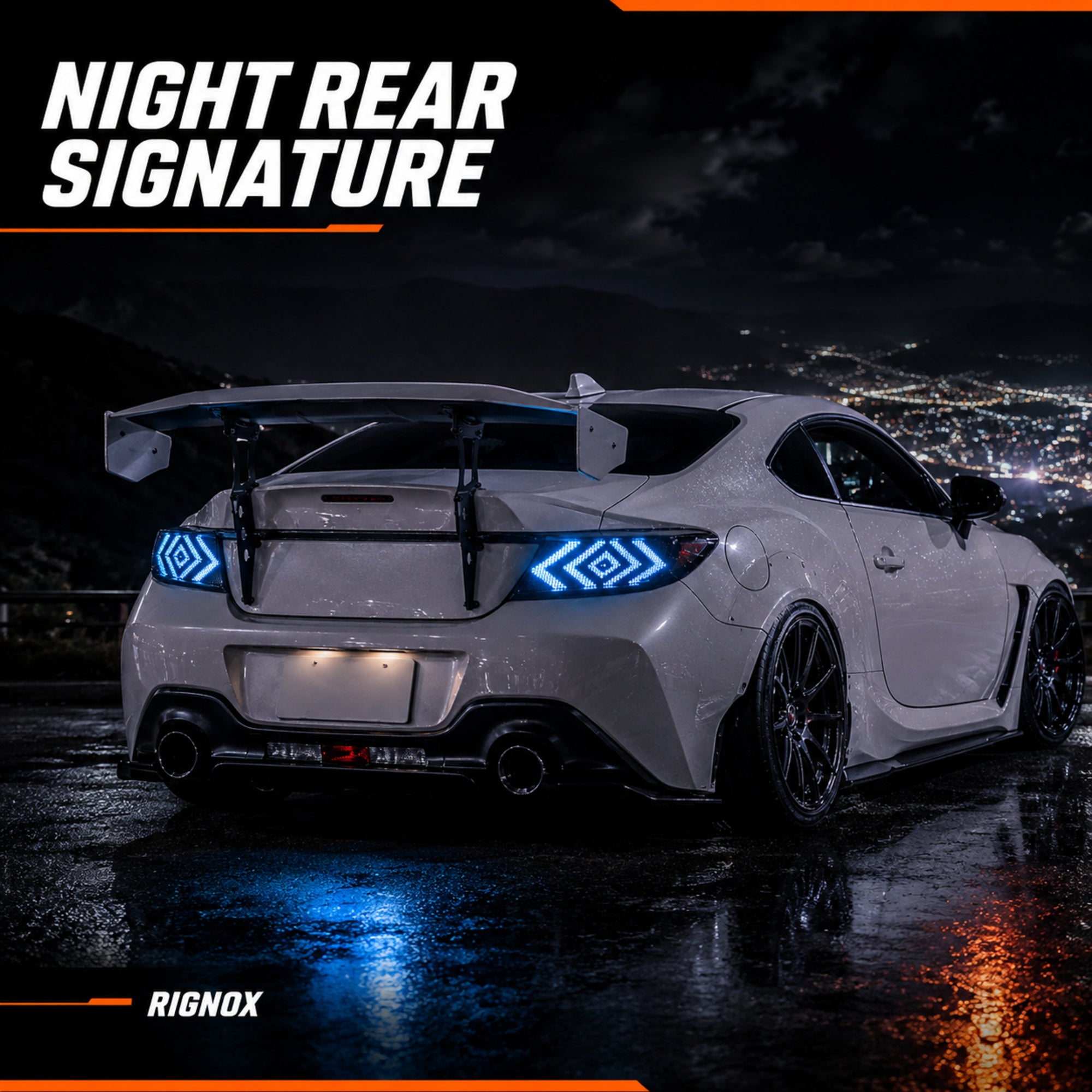 2022-2026 Toyota GR86 / Subaru BRZ Sequential LED Tail Lights — digital RGB night rear signature08 - T-GR86-SDG