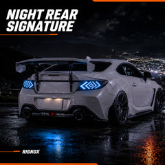 2022-2026 Toyota GR86 / Subaru BRZ Sequential LED Tail Lights — digital RGB night rear signature08 - T-GR86-SDG