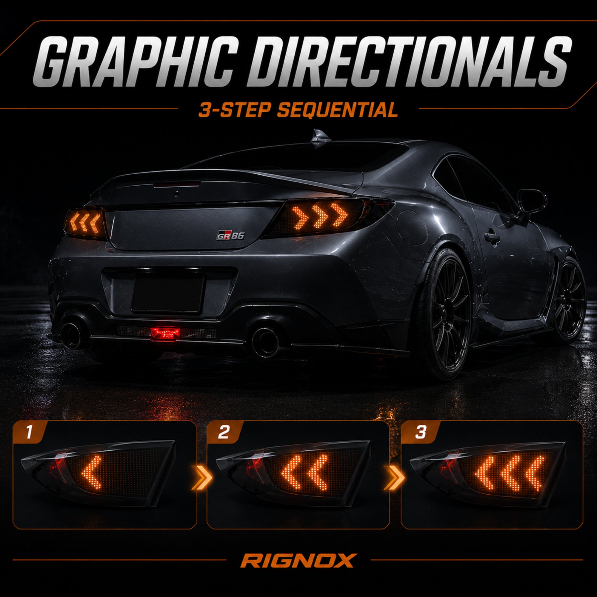 2022-2026 Toyota GR86 / Subaru BRZ Sequential LED Tail Lights — digital RGB sequential signal14 - T-GR86-SDG
