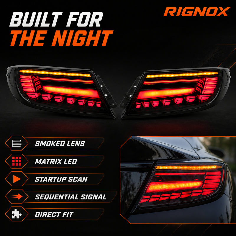 2022-2026 Toyota GR86 / Subaru BRZ Sequential LED Tail Lights — smoked red halo feature summary - T-GR86-SR