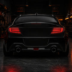 2022-2026 Toyota GR86 / Subaru BRZ Sequential LED Tail Lights — smoked red halo rear installed - T-GR86-SR