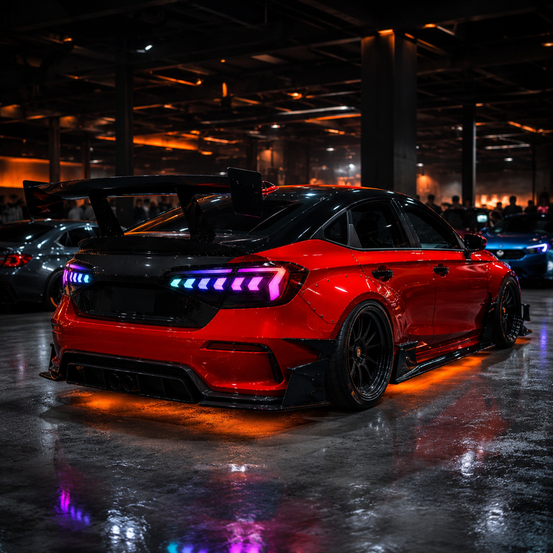 2022-2026 Honda Civic 11th Gen Sedan Sequential LED Tail Lights — sequential LED car meet 04 9959f2ee 73f5 44b9 b6fe - T-CIV11-AR-SRGB