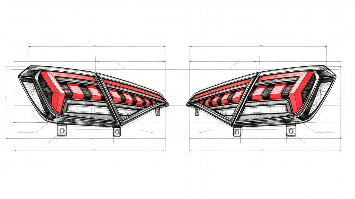 2022-2026 Honda Civic 11th Gen Sedan Sequential LED Tail Lights Assembly