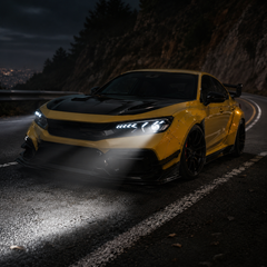 2022-2026 Honda Civic 11th Gen LED Projector Headlights — wide and far beam — H-CIV11-CW